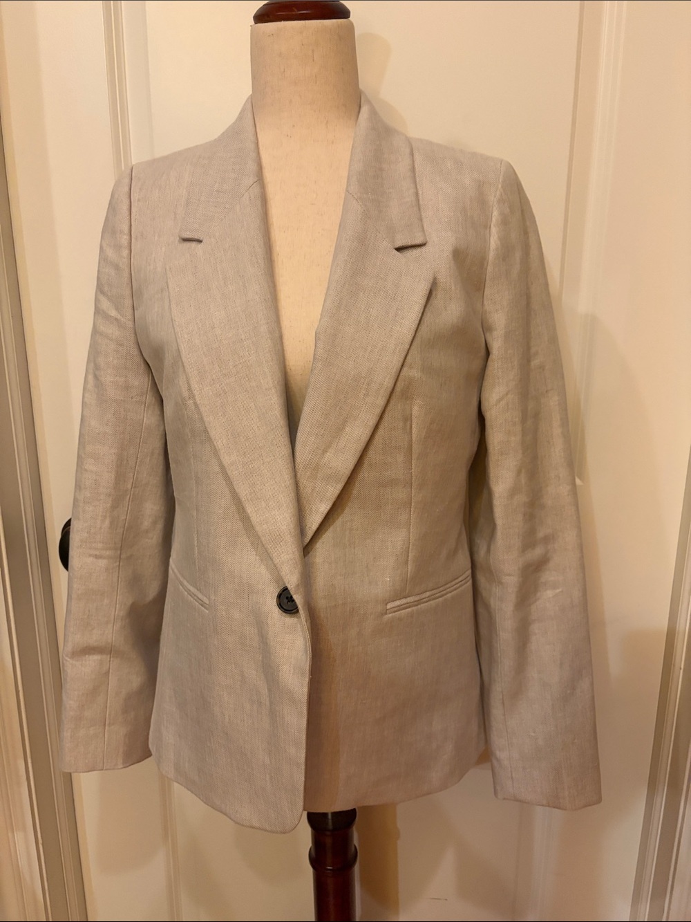JCrew “Parke” Women's Light Beige Linen Single-Button Blazer - size 8 - NWT